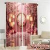 Set Of 2 Flat Printing Curtains Without Rod Blossom Serenity Popular Fabric Home Decor Ldeal Curtain With Semi Sheer Polyester