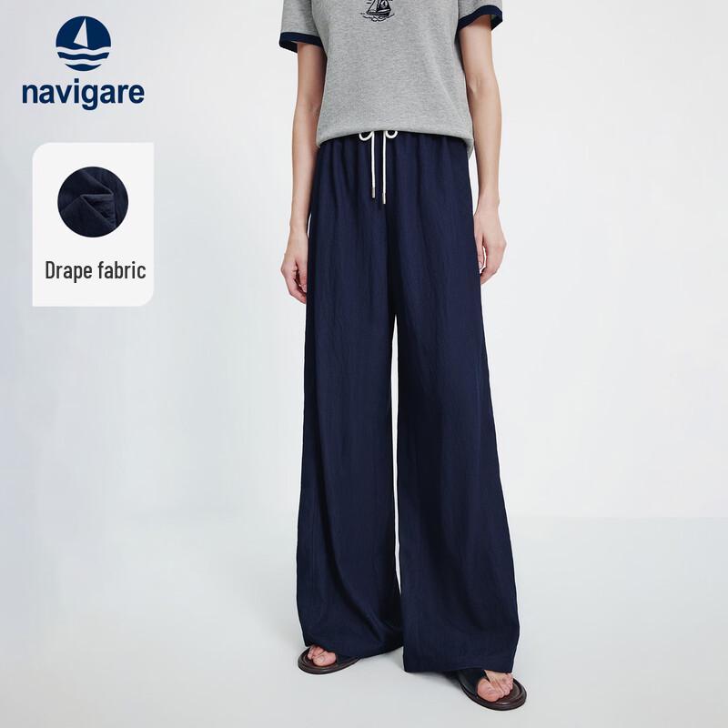 

Navigare Women s Elastic Waist Wide-Leg Pants XL