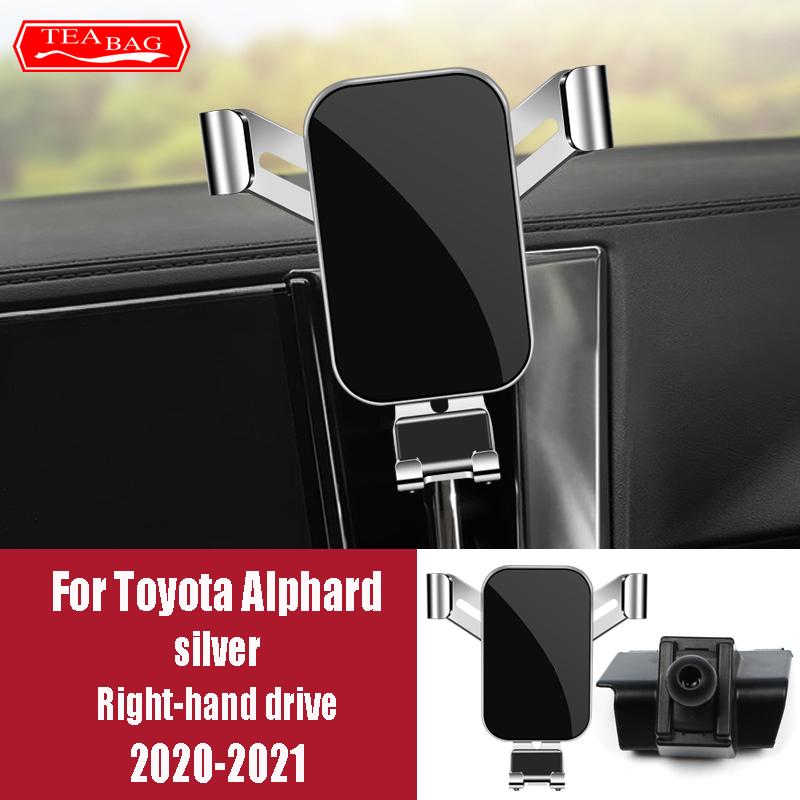 Car Styling Phone Holder For Toyota Alphard 2015-2019 2020 2021 LHD RHD Auto Gravity GPS Navigation Bracket Interior Accessories