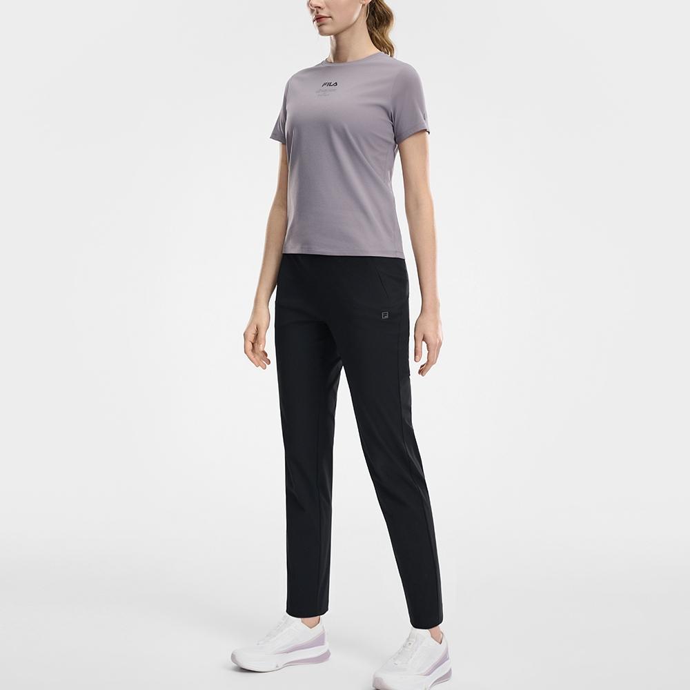 FILA Fitness UV Resistant Knitted High Elasticity Lace-Up Casual Pants Women bottoms A11W621610F-BK
