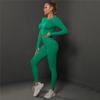 Traje de encaje perfecto para mujer, conjunto de Yoga, chándal de gimnasio de cintura alta, mallas con fruncido en la parte de atrás, ropa deportiva