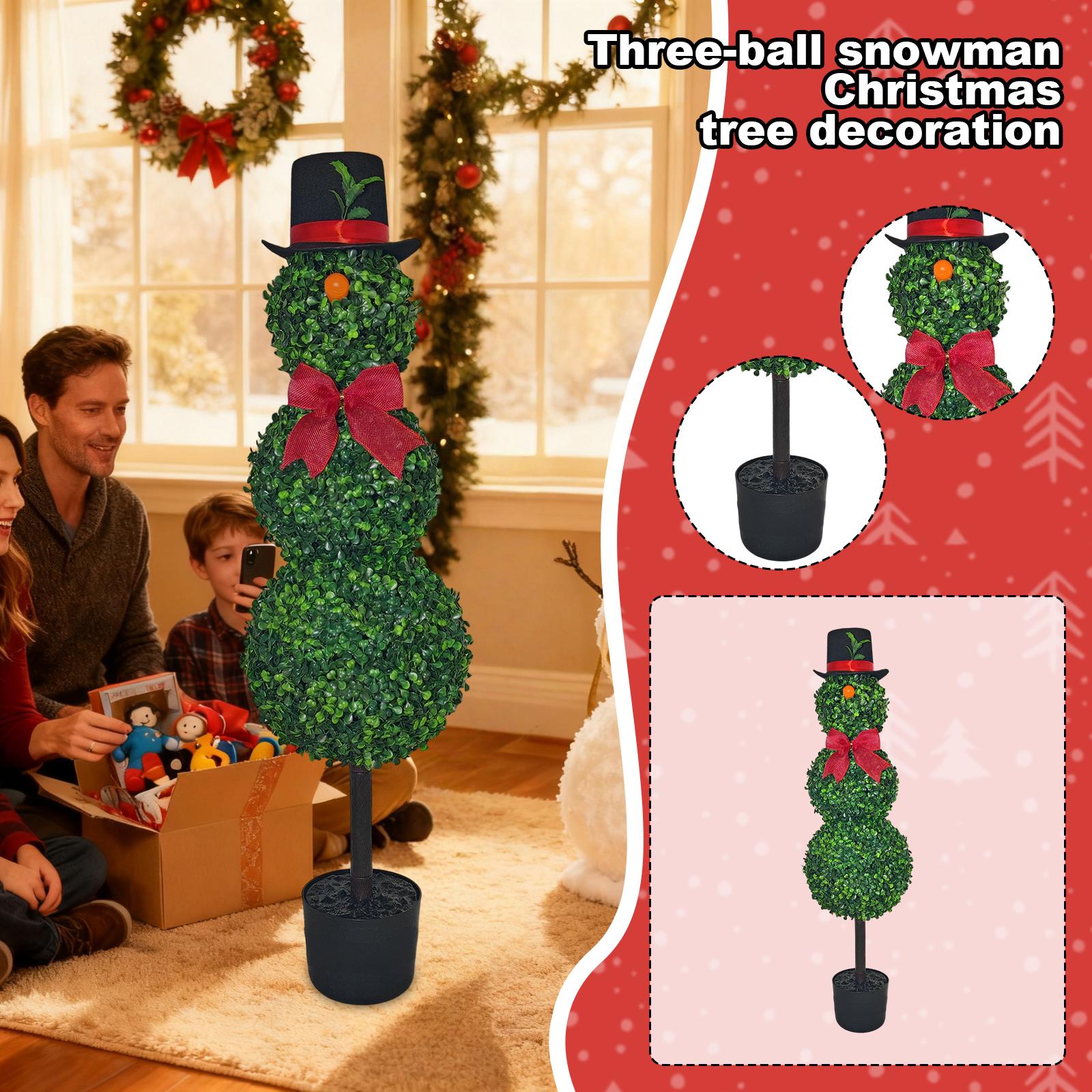 

Snowman Christmas Tree Ground Plug, Suitable For Bedroom Courtyard Garden Decoration One Size