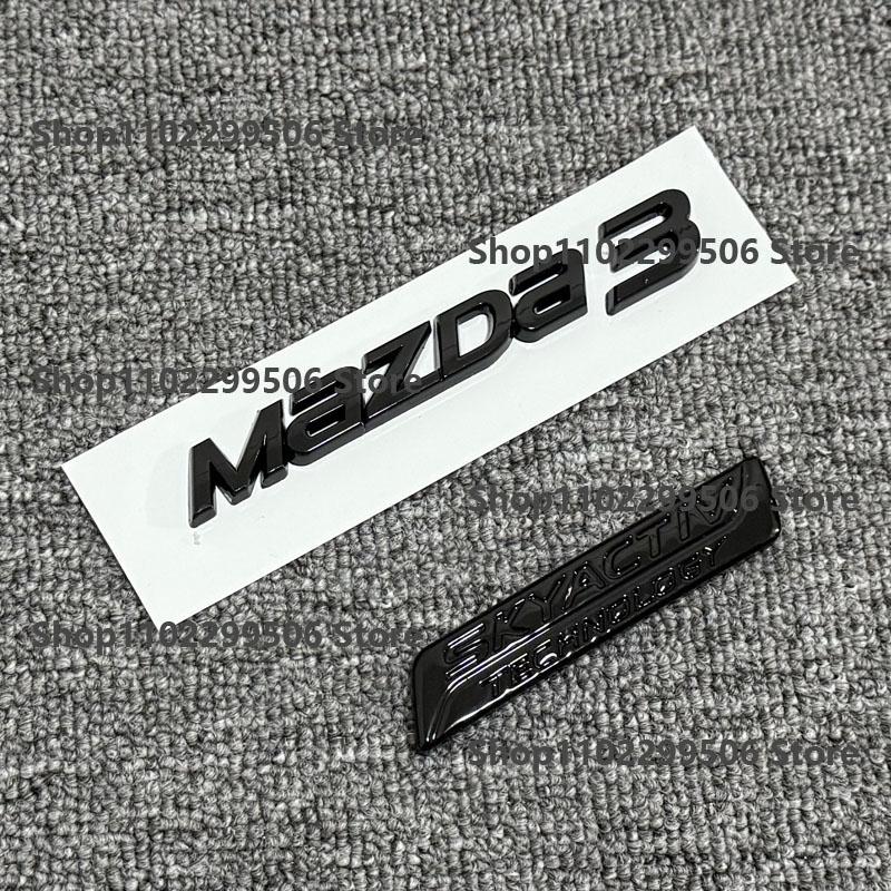3D ABS Schwarz Buchstabe Heckklappe Heck Auto Emblem Abzeichen Aufkleber Dekoration Aufkleber Für Mazda 3 Mazda 6 Logo Modifizierte Zubehörteile