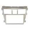 2Din Radio Stereo Fascia Frame Dash CD Panel Trim Decor Silver Replacement for Vios Belta Yaris