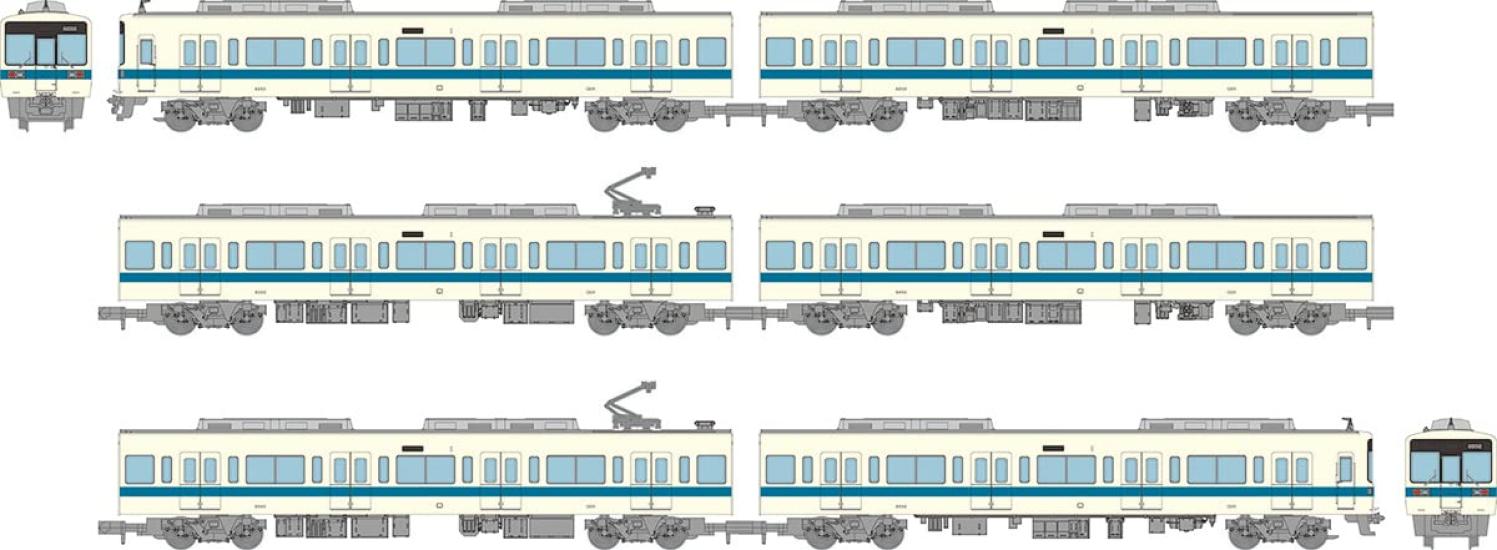 

Железнодорожная коллекция Odakyu Electric Railway Type 8000 обновленный вагон набор из 6 вагонов принадлежности для диорамы