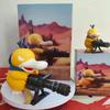 9/15cm Cartoon Wütende Ente Gatling Gun Stehende Haltung Actionfigur Sammlermodell Auto Ornament Desktop Deko Spielzeug Geschenke