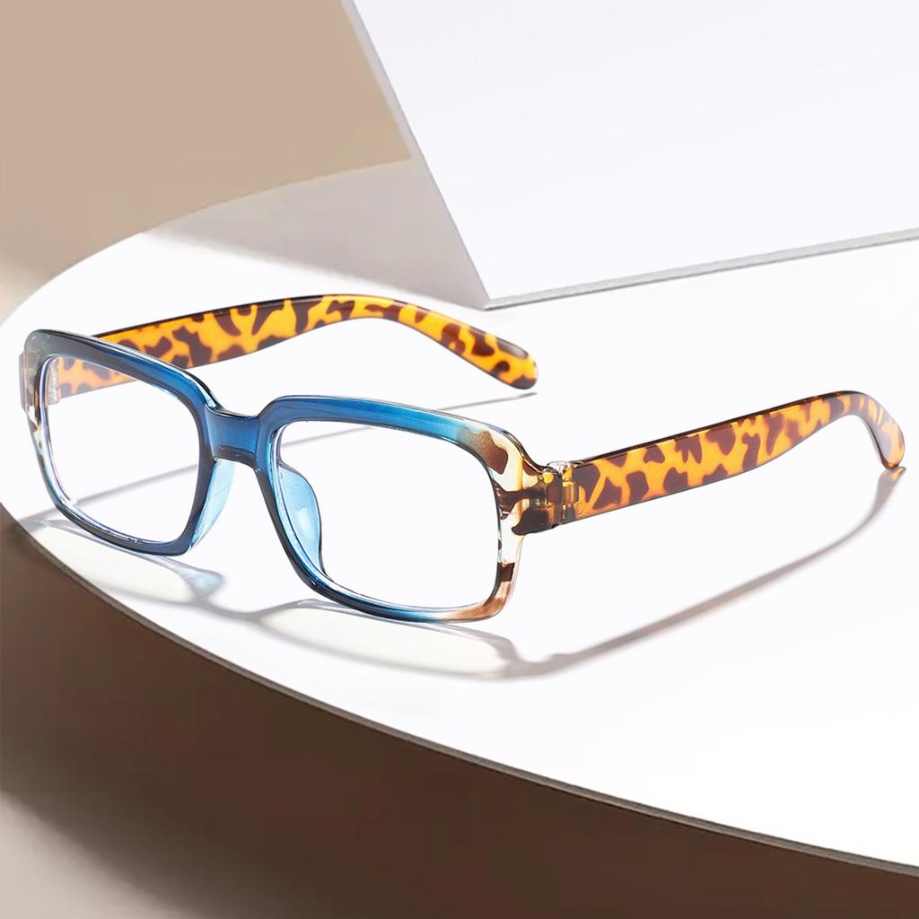 Die neue koreanische Version der rechteckigen böhmischen Blaulicht-Myopiebrille für Männer und Frauen ohne Make-up