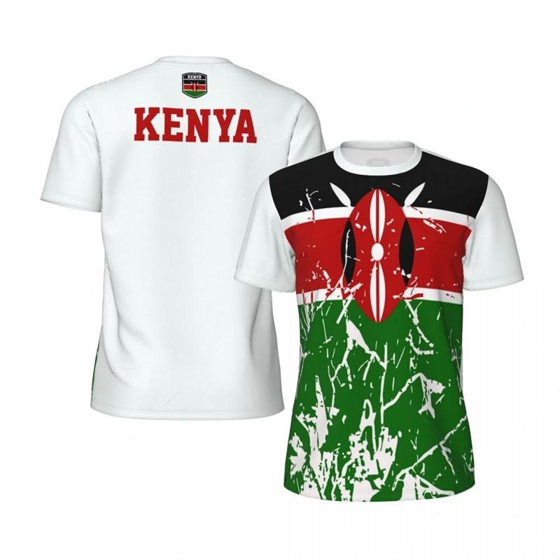 Kenya Flag T Shirt Men Fashion 3D Printed Football Tee Shirts Kids Summer Sport Fitness Short Sleeves Casual Round Neck Tshirt