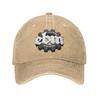 EBM Electronic Body Music Unisex Baseball Cap Industrial Dance Distressed Denim Washed Hat Outdoor Workouts Adjustable Head