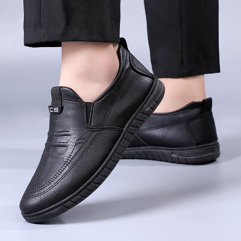 Business Casual Leather Shoes Men's Shoes New Breathable Waterproof Anti Slip Men's Shoes Trendy Versatile Leather Shoes