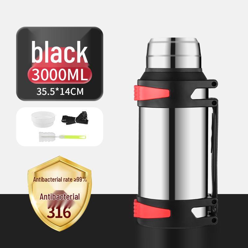 316 Stainless Steel Large Capacity Thermos Flask for Outdoor, Construction, Home Use - Portable Hot Water Bottle for Men and Women