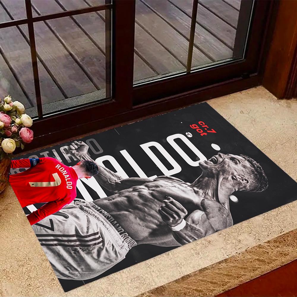 Ronaldo's Fitness Journey Carpet Suitable for Dining Room Entryway Decorate room Outdoor Anti-slip Rug Anime Office Decor Spiritual Gift