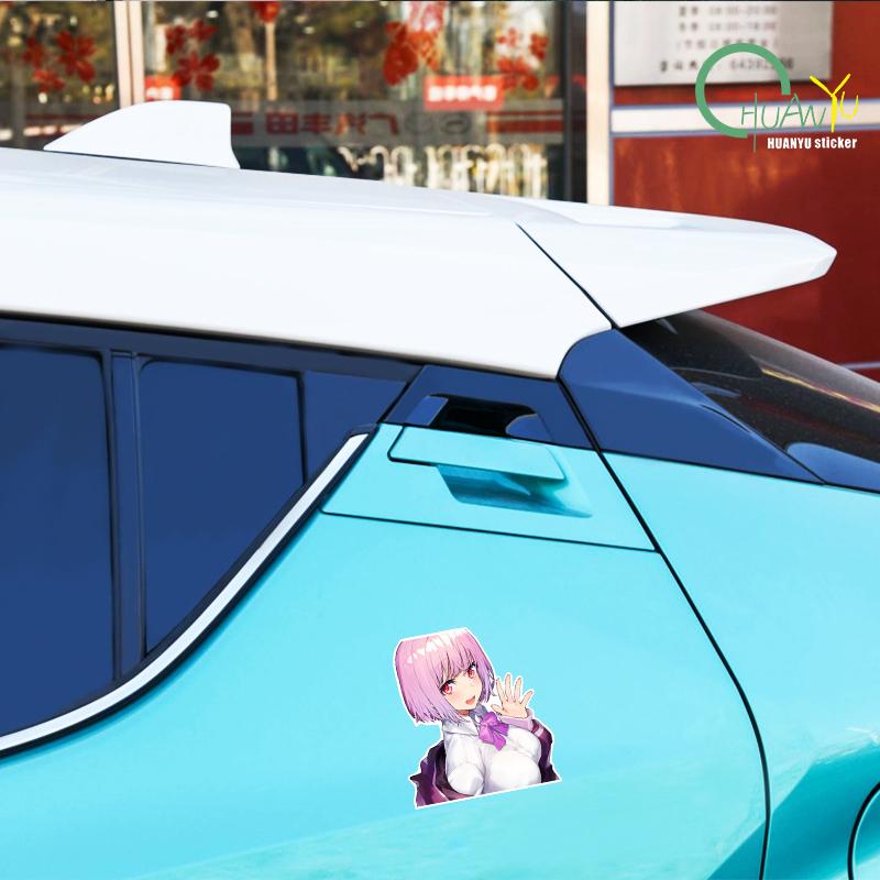 Sexy Anime Fan Girl Cute and Interesting Creative Car Windows, Motorcycle Bumpers, Reflective Waterproof Stickers