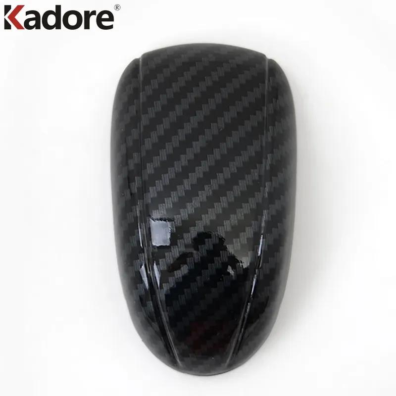 Car Gear Shift Knob Head Cover Trim For Mitsubishi Eclipse Cross 2017 2018 Carbon Fiber Interior Accessories AT Model