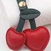 Stylish Cherrys Designs PU Leather Keychain For Women Portable Bag Charm Accessory
