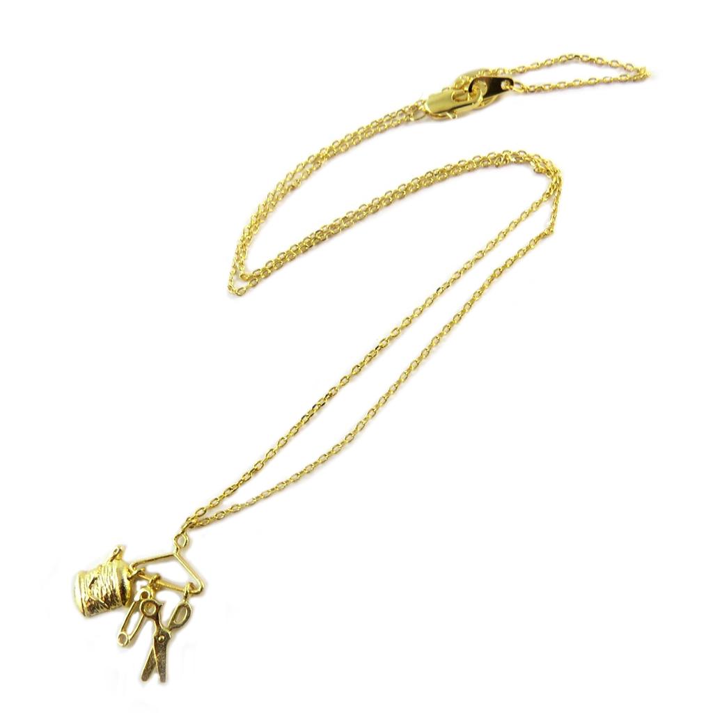 7bis [Q1530] - Gold 'Couture' Handcrafted Necklace - 15x15 Mm