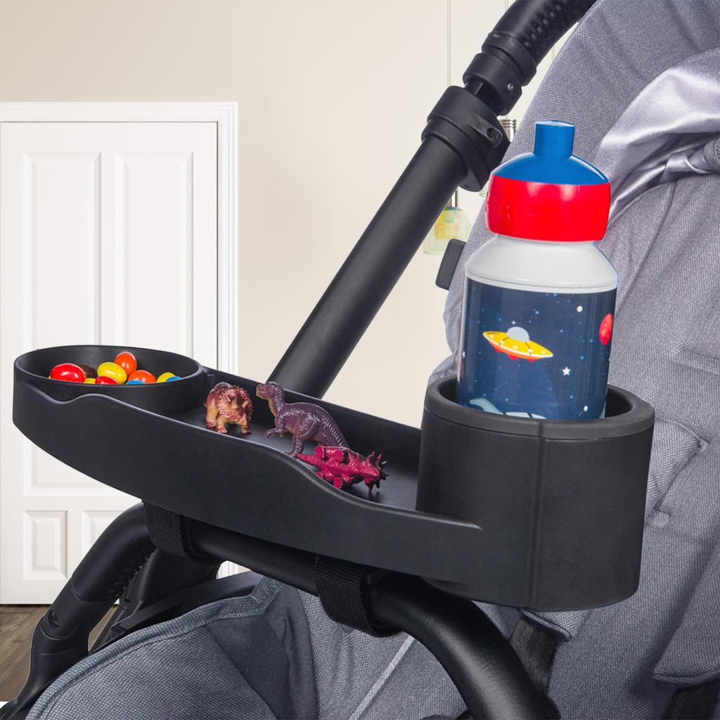 Stroller Tray Cup Holder Universal Accessory for Baby Strollers with Storage Space Lightweight Durable and Easy to Install