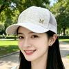 Tide lady mesh hat floral breathable baseball cap outdoor sun protection shade cap summer mesh hat