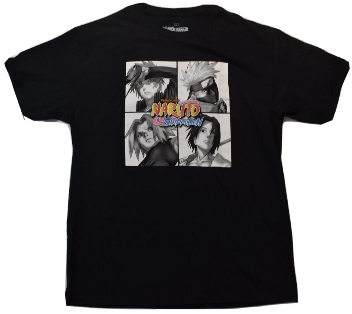 Ripple Junction Mens Naruto Shippuden Four Up Black Shirt New M M