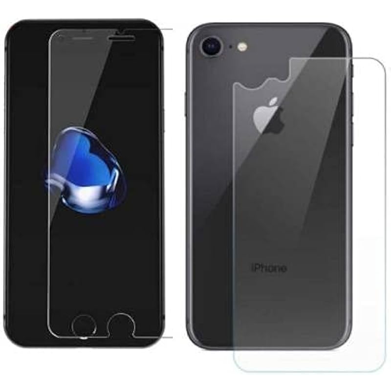 

Careflection Premium 2.5D Front And Back Tempered Glass Screen Protector Scratch Guard For Apple Iphone 8 0 білий