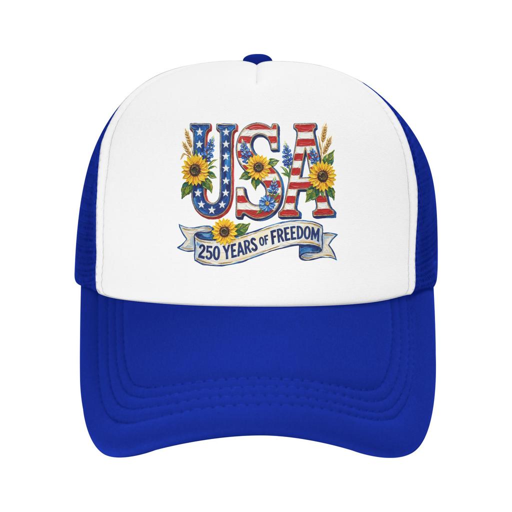 Years of Freedom Mesh Baseball Cap Adult Sport Sun Caps Independence Day Hats Adjustable Summer Trucker Caps