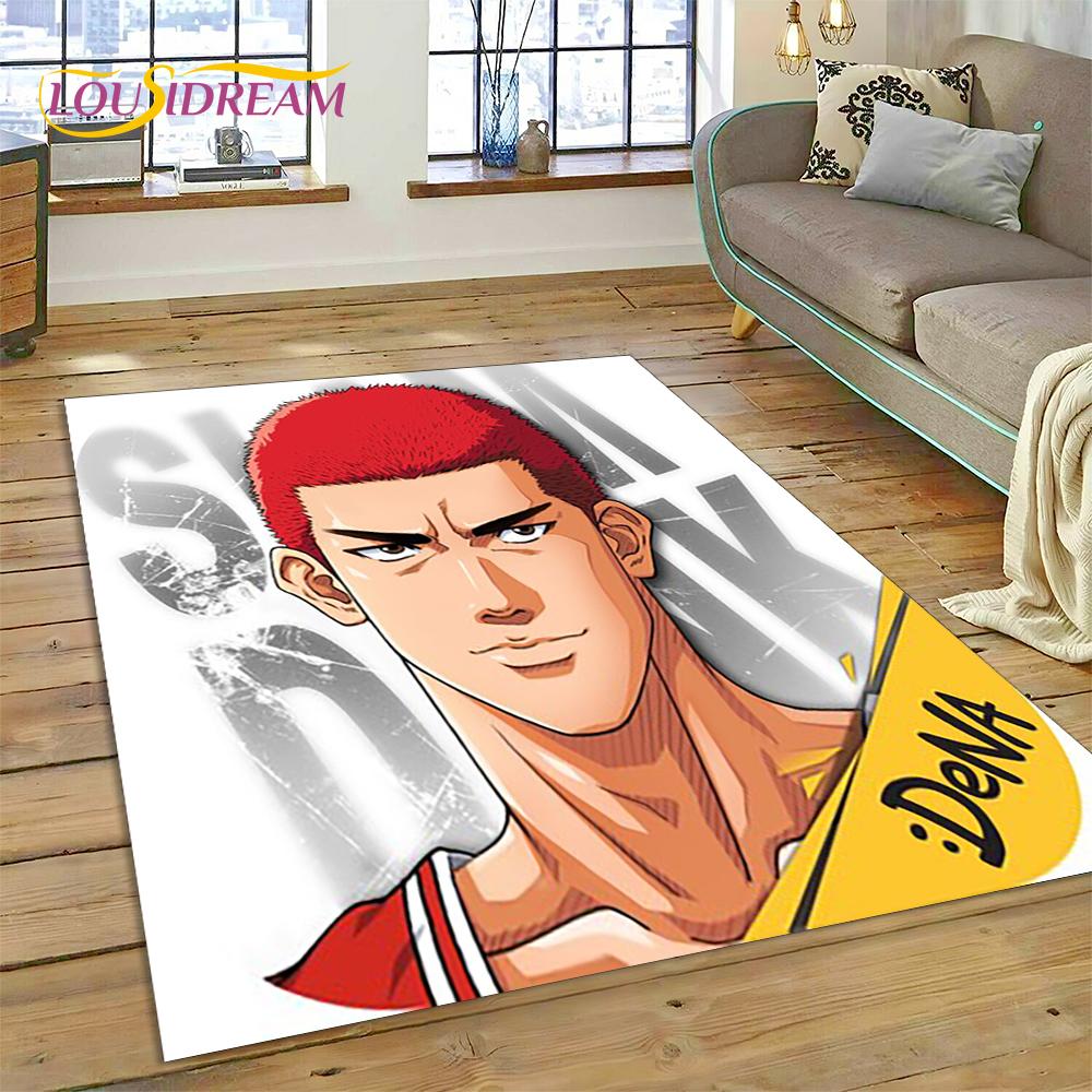 Cartoon Slam Dunk Basketball Anime Rug Carpet for Living Room Bedroom Home Decor,Floor Mat Non-slip Decoration for Sofa Doormat