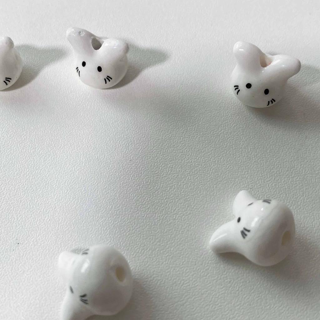 Practical Handmade Beadwork Rabbits Hanging Ornament Versatile Phone Charm Portable for Styles Upgrade Daily Use