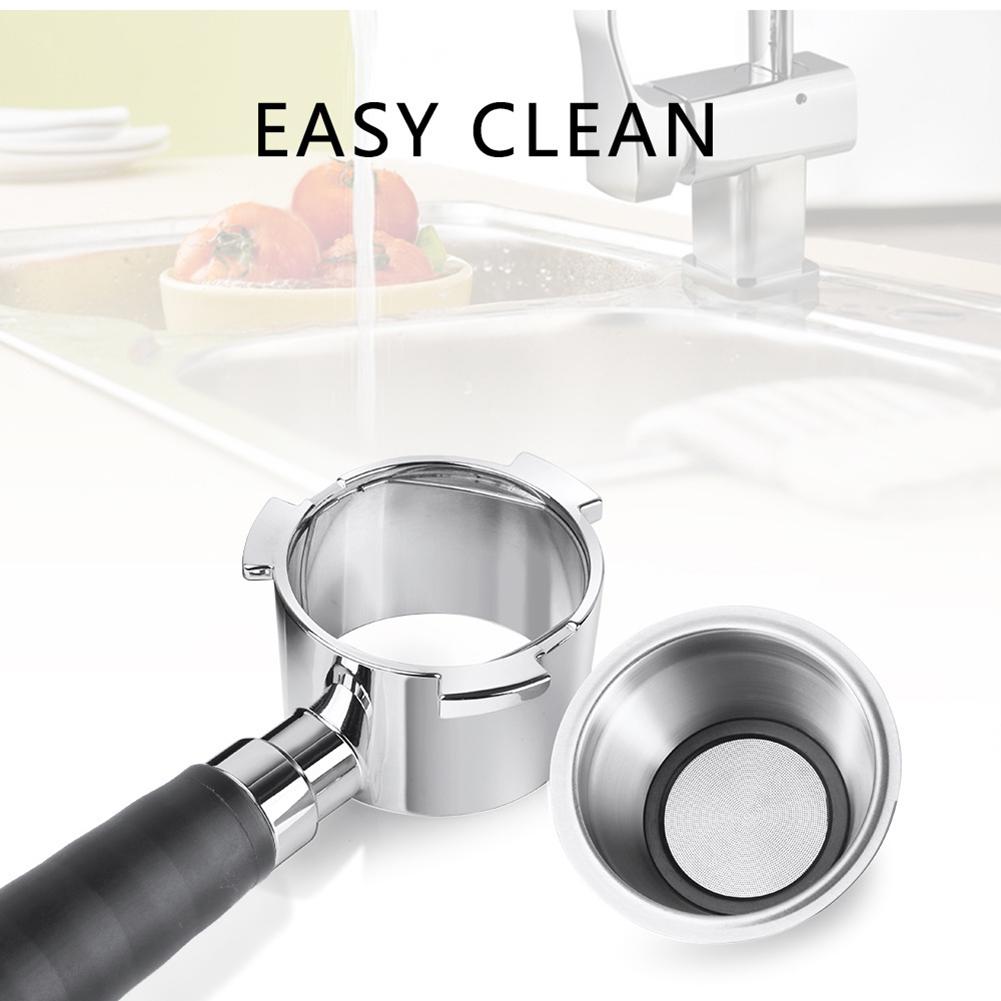 Bottomless Coffee Portafilter With Stainless Steel Basket Filter Screen ABS Handle For Espresso Machines Replacement Parts