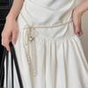 Sweetheart Pearl Bow Tassel Waist Belt Accessory