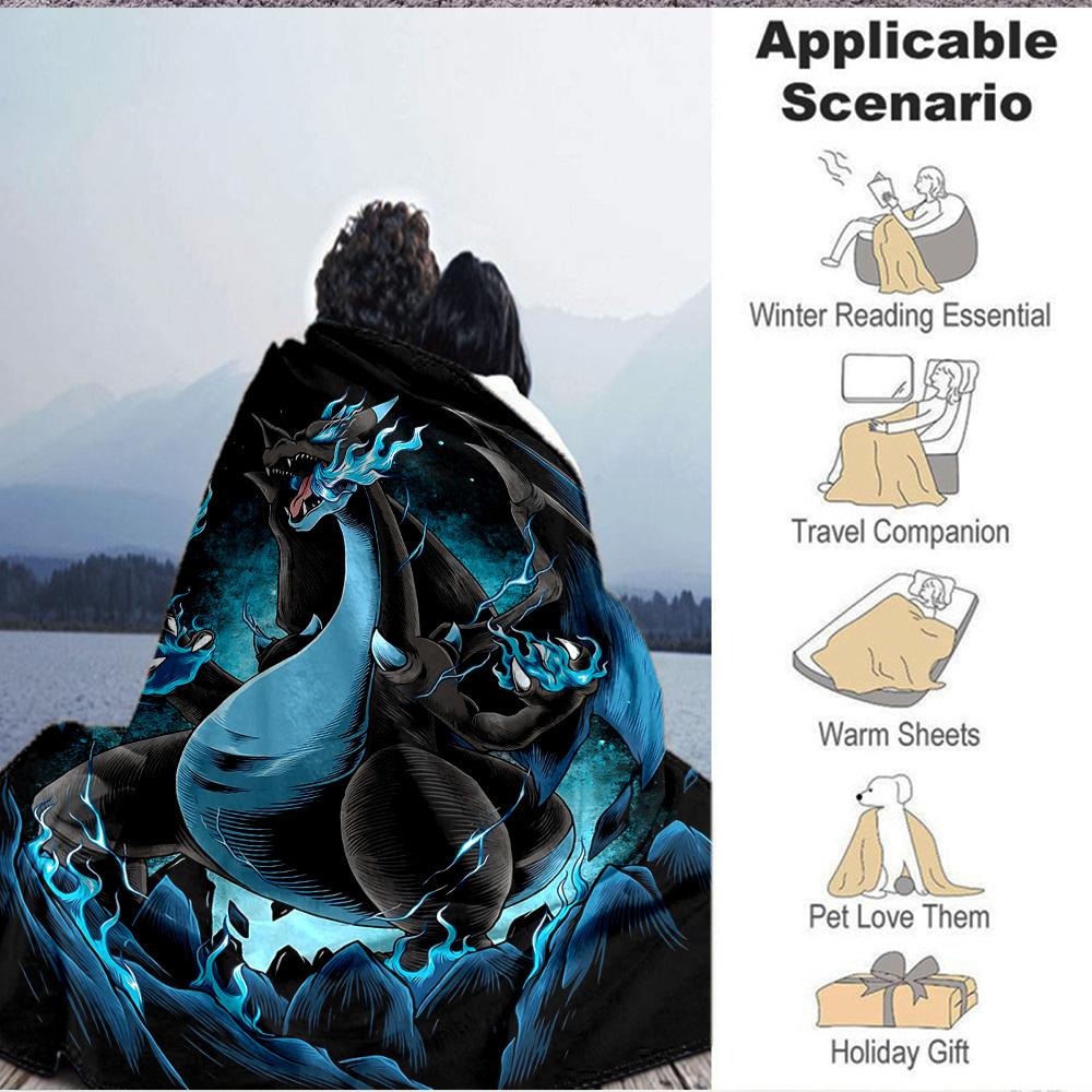 1pc Dragon, Fantasy Art Blanket Lightweight Flannel Blanket Throw Blanket For Sofa, Bed, Travel, Camping, Livingroom, Office, Couch