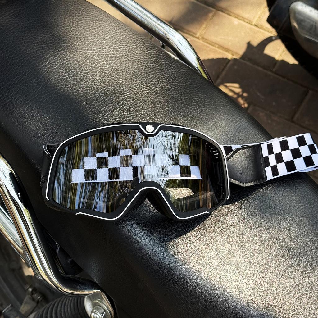 Kask motocyklowy retro motokrosowy gogle pilotażowe jet vintage motocyklowe skuterowe okulary offroadowe okulary