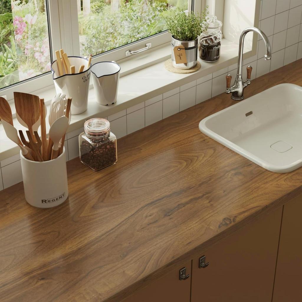 Jiroka Wood Grain Wallpaper Remake Wood Grain Wallpaper 40cm X Peel and Stick Wood Grain for Living Furniture Cutting Easy DIY Sheet, Brown, Thick,