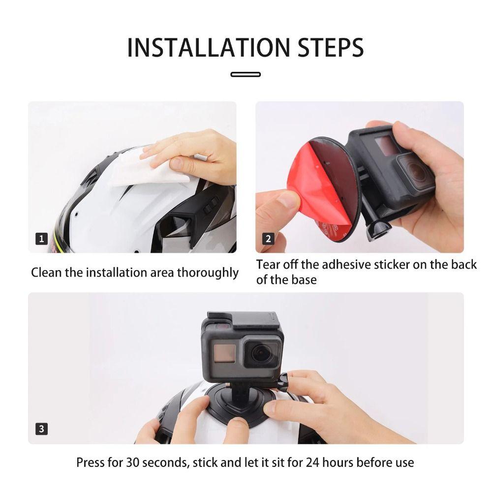 Durable Camera Helmet Mount for DJI Gopro/OSMO Action/Insta360 Go/Ace Camera Accessories