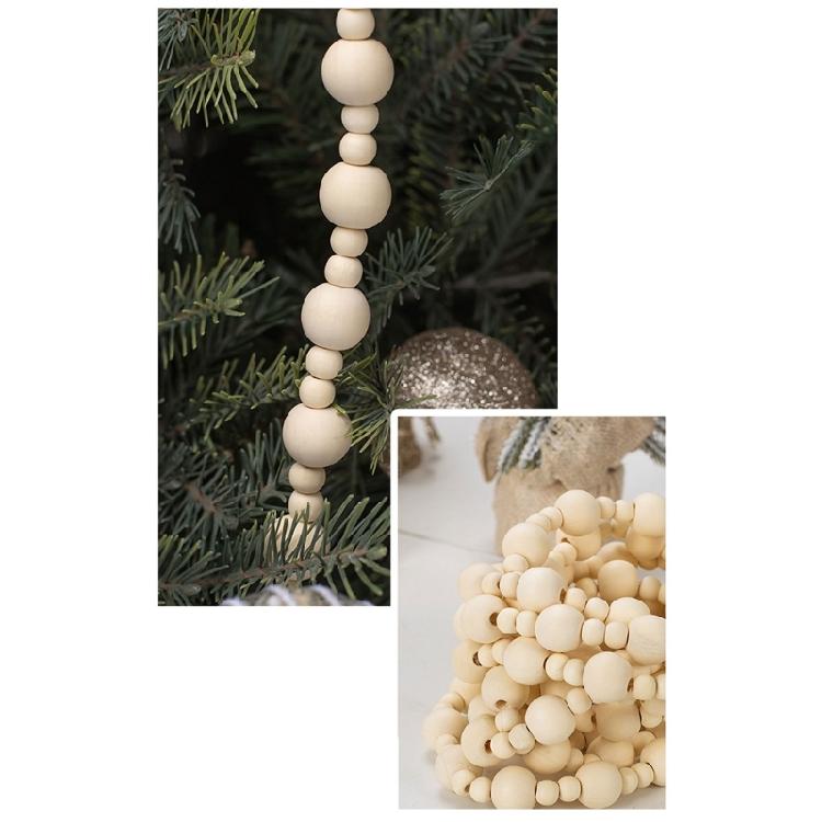 Easy To Hanging Wooden Bead Chains For Christmas Tree Decorations Holiday Homes Party Supplies Creative Festival Crafting Projects