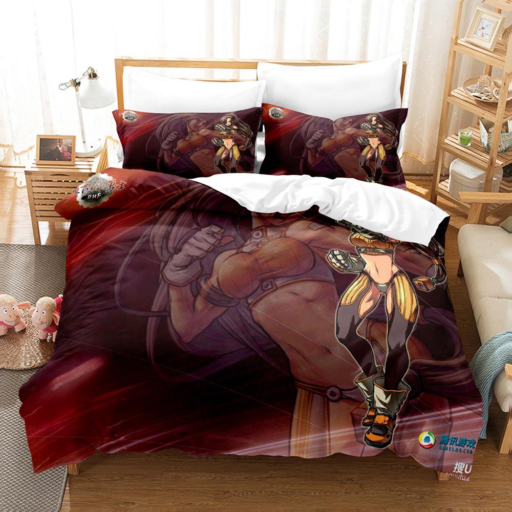 Fashion 3d Print Game Dunge & Fighter Female Magician Bedding Set Single Double King Bed Set Children's Bedroom Duvet cover Set