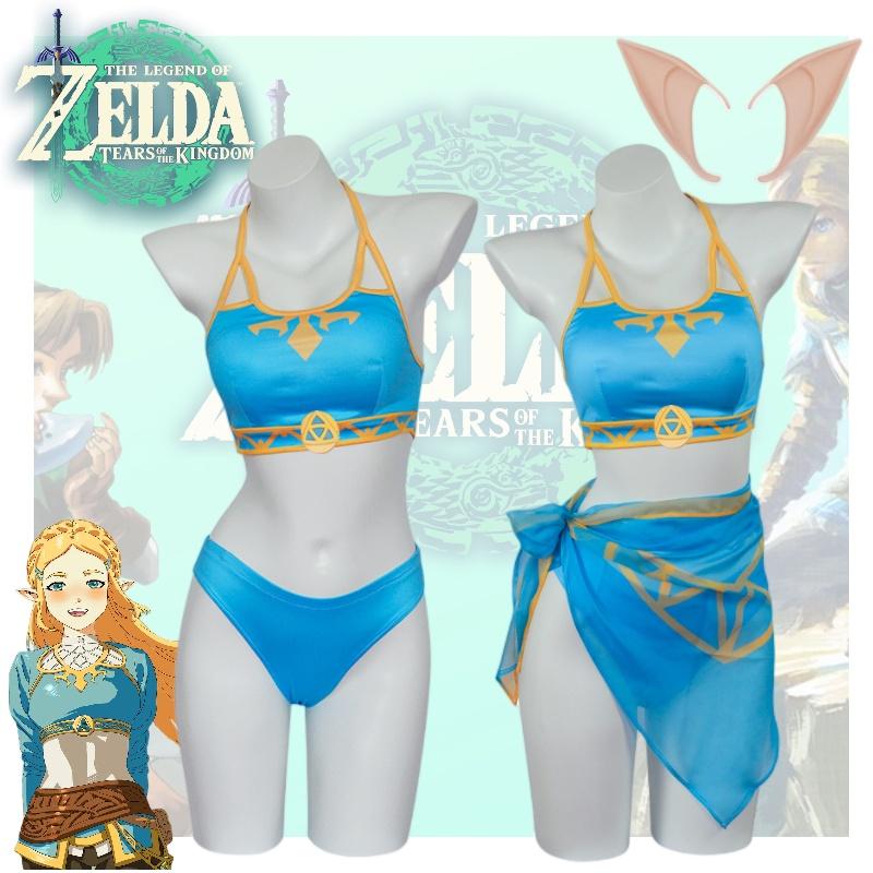 Legend Of Zelda Kingdom Tears Link's Cosplay Swimsuit Bikini For Halloween And Games