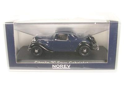 Citroen Traction 7C Faux Cabriolet 1937 Dark Blue 1/43 (NOREV 153029)