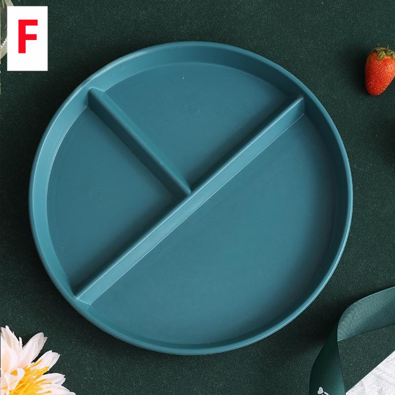 8 Styles Eco-Friendly Wheat Straw Divided Plate Fruit Salad Food Tray Dinner Plate Compartment Plate Kitchen Dinnerware Plates