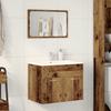 2 Piece Bathroom Furniture Set Rustic Wood Look Engineered Wood