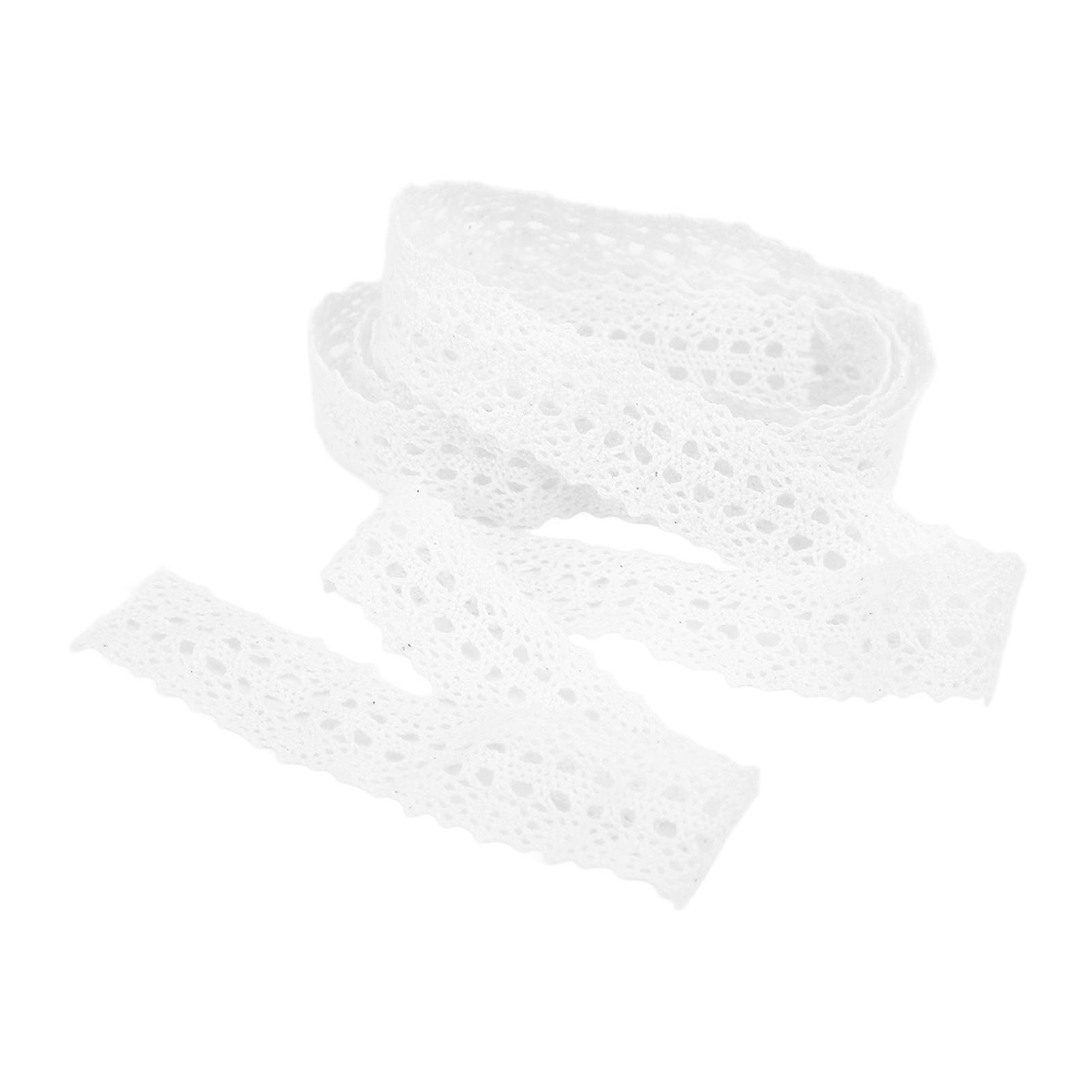 

Кружевная отделка длиной 20 ярдов, шириной 2,3 см, изысканный узор, приятная к коже, прочная, широкое применение, белая белый