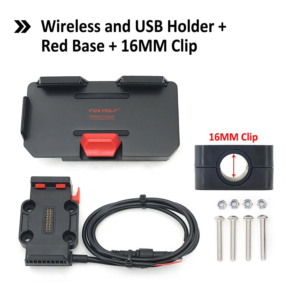 Pentru Încărcare Wireless Toate Motocicletele Suport Telefon Navigație Bază 12mm 16mm 22mm Ghidon Roll Bar R1250GS CRF1100L F900XR R18