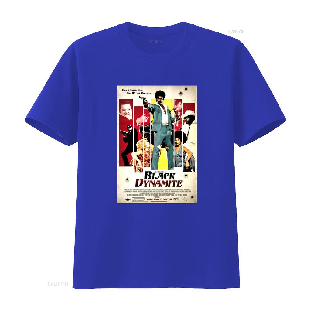 Vintage Retro Black Dynamite Classic Movie Poster Print Casual T Shirt vintage Washed Slightly Unisex Stylish Versatile