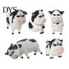 3D Printed Cow Toy Dairy Figurine, Cartoon Cattle Statue for Desk Decor, Figurine Mini Sculpture Home Office, Gift Animal Lovers Accessory