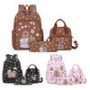 cute Capybara Backpack Large Capacity Cartoon Fashion  Lightweight Rucksack with Pencil Case and Lunch Bag for School Outdoor