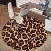 Wildly Stylish: Leopard Print Round StickerRound Non-Slip chair mat chair carpet for office Rugs for Office Decor Gift For Valentine's Day Mother's Da
