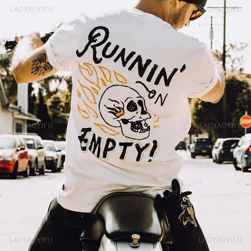 Cool Biker Drinking Beer Skull Graphic Men Cotton T - shirts Summer Punk Rock Clothes Halloween Party Tops Ropa Hombre Camisetas