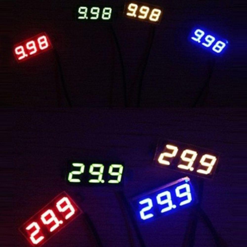 1Pc Detectors 2 Wires Mini LED Display 3-Digital Gauge Voltameter Panel Meter Voltage Voltmeter