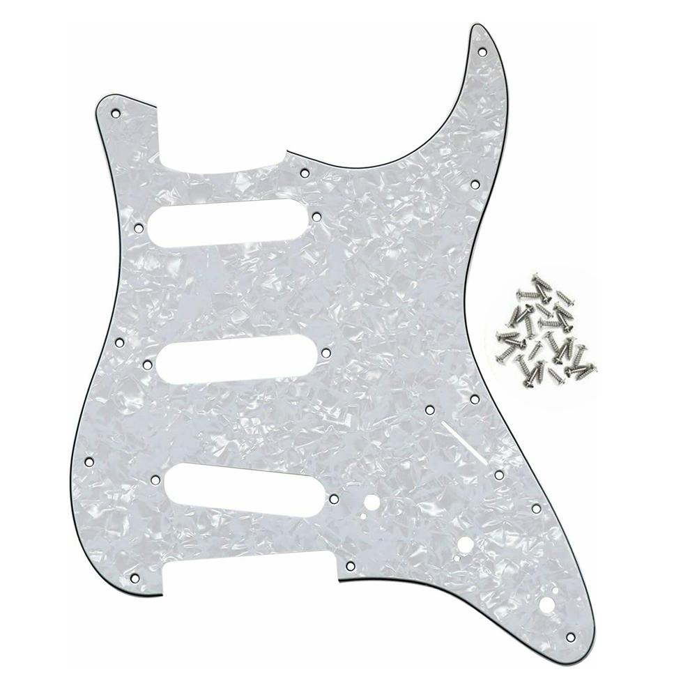 1pcs SSS Electric Guitar Pickguard 3 Ply 11 Holes with Screw  for FD ST Style Guitar Parts Replacement