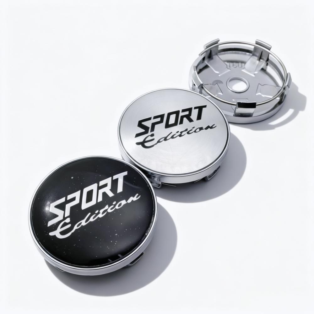 4pcs Sport Edition Logo Emblem Car Wheel Center Caps O.D 60MM 56MM Rim Hubcaps Dust Cover Wheels Hub Cap Replace Car Accessories