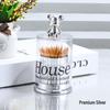 Jingxin Creative Bear Glass Toothpick & Cotton Swab Dispenser